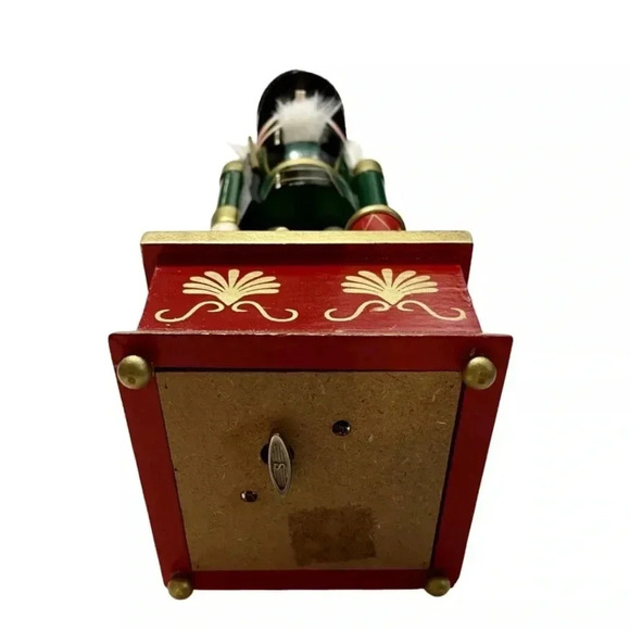 Christmas Holiday Decor 16" Wooden Nutcracker Music Box Hand Painted Tested - Picture 2 of 4